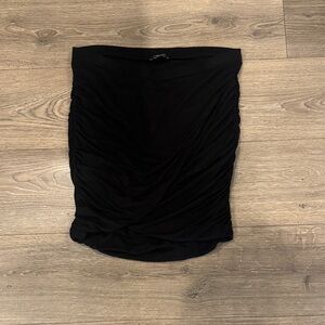 bebe Black Ruched Women's Pencil Skirt